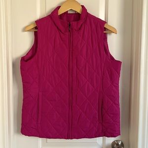 Fuchsia lightweight quilted vest